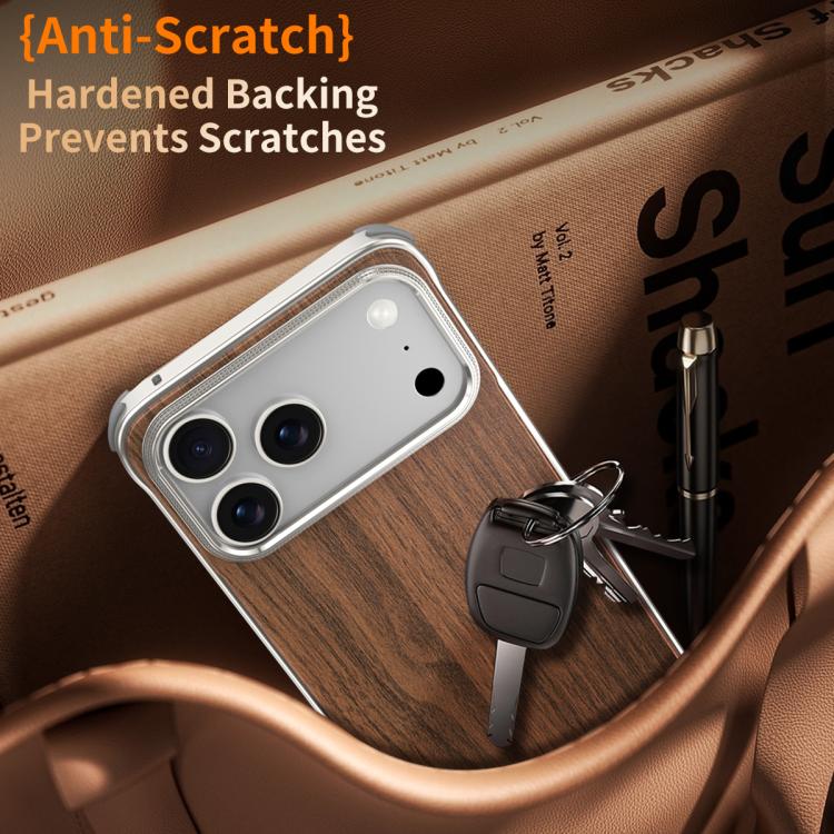 J TRIBE Metallrahmenlose Holzstruktur MagSafe Handyhülle, Für iPhone 17 Pro Max, Für iPhone 17 Pro, Für iPhone 17, Für iPhone Air, Für iPhone 16 Pro Max, Für iPhone 16 Pro, Für iPhone 15 Pro Max, Für iPhone 15 Pro