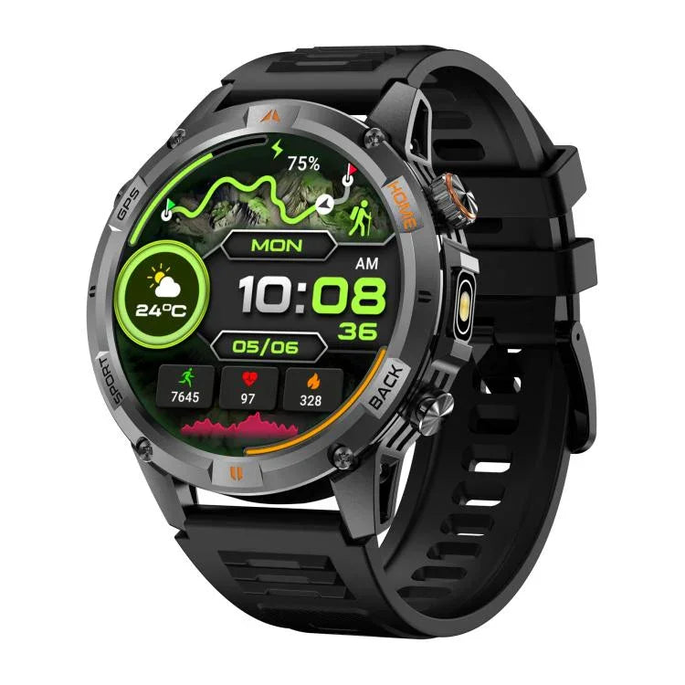 YK15 1,46 Zoll Rundbildschirm Bluetooth Anruf GPS Sport Smartwatch