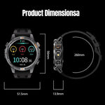 YK15 1,46 Zoll Rundbildschirm Bluetooth Anruf GPS Sport Smartwatch