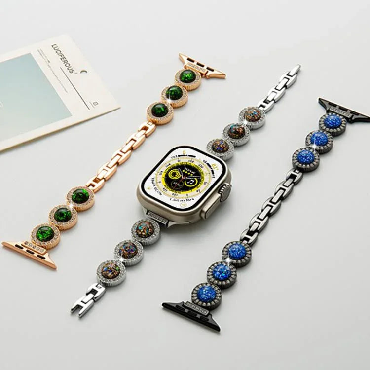 xDfind Funkelndes Diamant-Schmuck-Metallarmband, für Apple Watch 42 / 44 / 45 / 46 / 49 mm, für Apple Watch 38 / 40 / 41 / S11 42 mm