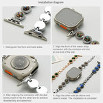 xDfind Funkelndes Diamant-Schmuck-Metallarmband, für Apple Watch 42 / 44 / 45 / 46 / 49 mm, für Apple Watch 38 / 40 / 41 / S11 42 mm