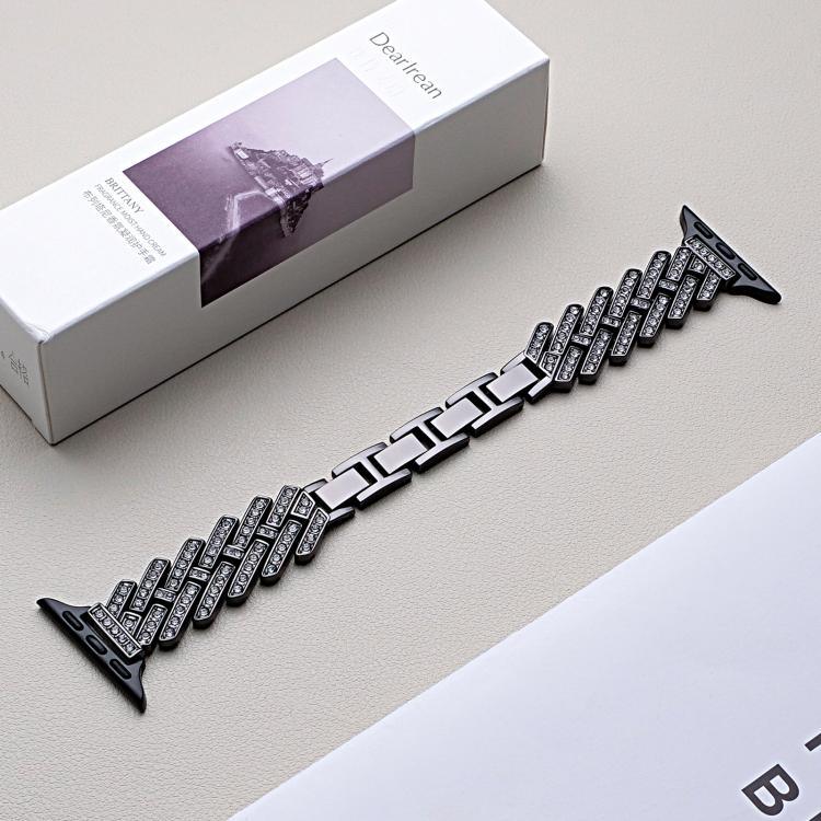 xDfind Metallarmband in H-Form mit gebohrtem Köpergewebe, passend für Apple Watch 42 / 44 / 45 / 46 / 49 mm, Apple Watch 38 / 40 / 41 / S11 42 mm