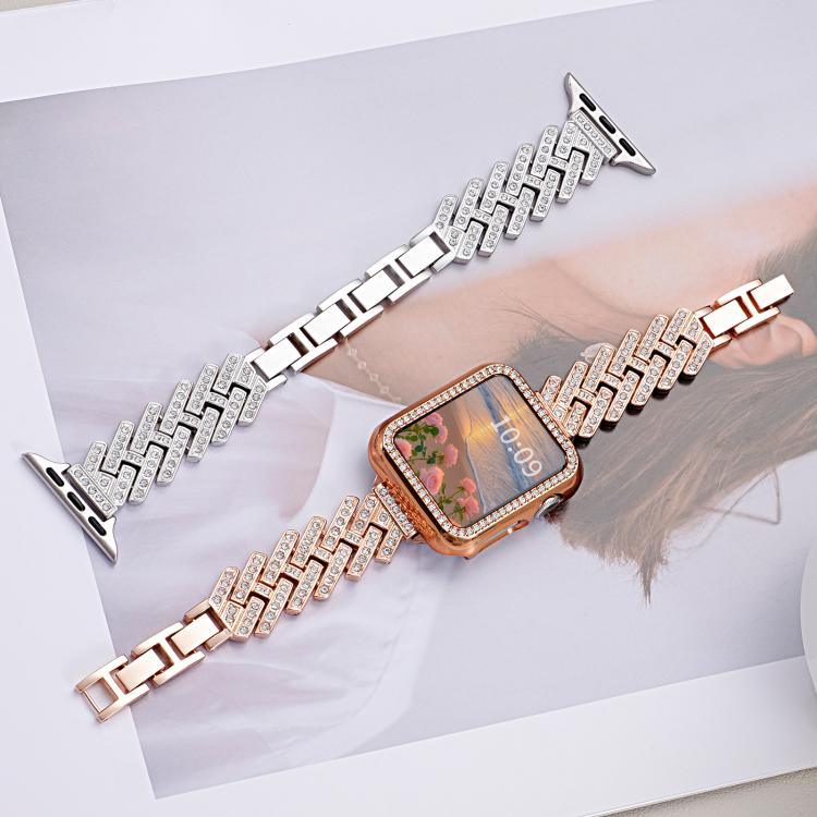 xDfind Metallarmband in H-Form mit gebohrtem Köpergewebe, passend für Apple Watch 42 / 44 / 45 / 46 / 49 mm, Apple Watch 38 / 40 / 41 / S11 42 mm