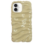 Creme Struktur Galvanisierte TPU Vollschutz Handyhülle, Für iPhone 17, Für iPhone 16 Pro Max