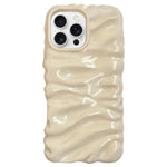 Creme Struktur Galvanisierte TPU Vollschutz Handyhülle, Für iPhone 17, Für iPhone 16 Pro Max
