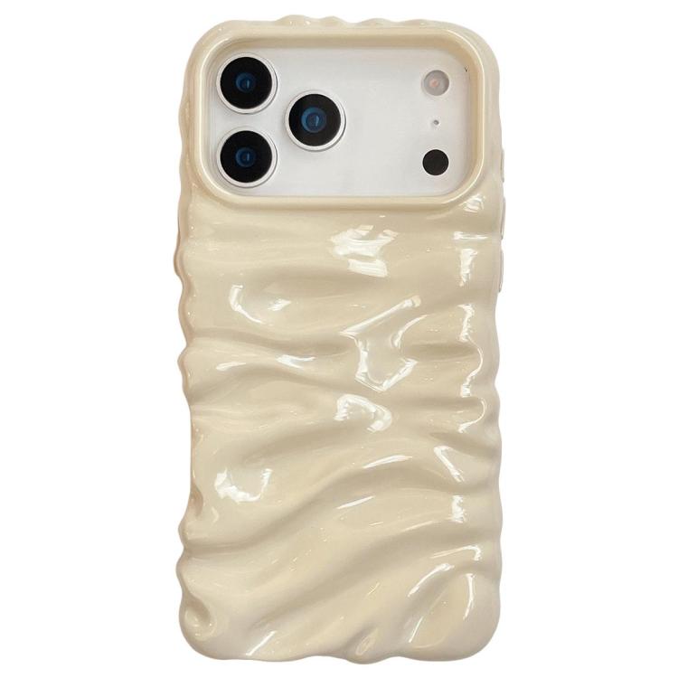 Creme Struktur Galvanisierte TPU Vollschutz Handyhülle, Für iPhone 17, Für iPhone 16 Pro Max