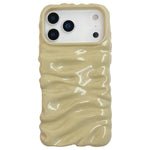 Creme Struktur Galvanisierte TPU Vollschutz Handyhülle, Für iPhone 17, Für iPhone 16 Pro Max