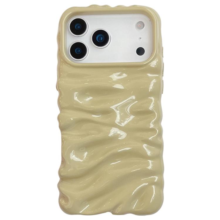 Creme Struktur Galvanisierte TPU Vollschutz Handyhülle, Für iPhone 17, Für iPhone 16 Pro Max