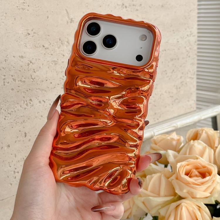 Creme Struktur Galvanisierte TPU Vollschutz Handyhülle, Für iPhone 17, Für iPhone 16 Pro Max