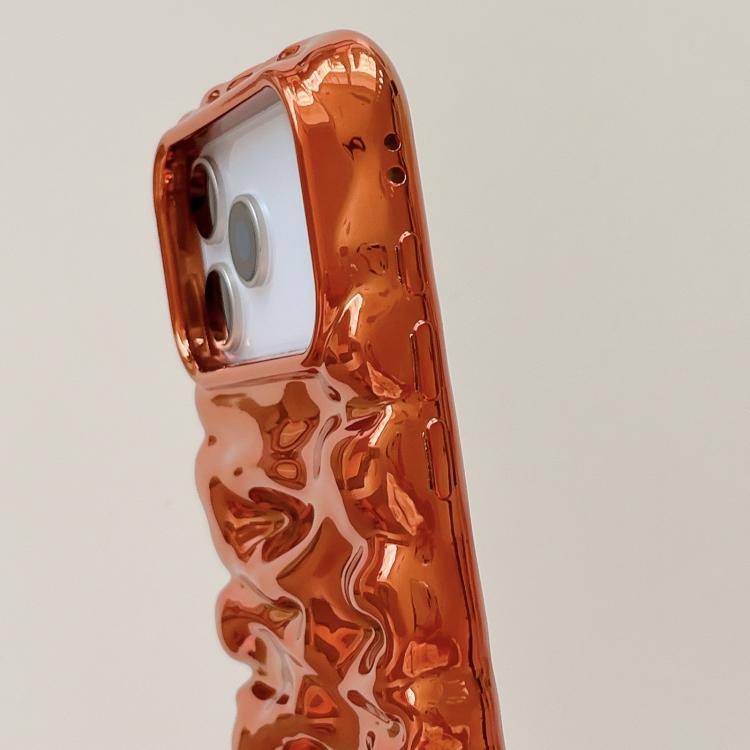 Creme Struktur Galvanisierte TPU Vollschutz Handyhülle, Für iPhone 17, Für iPhone 16 Pro Max