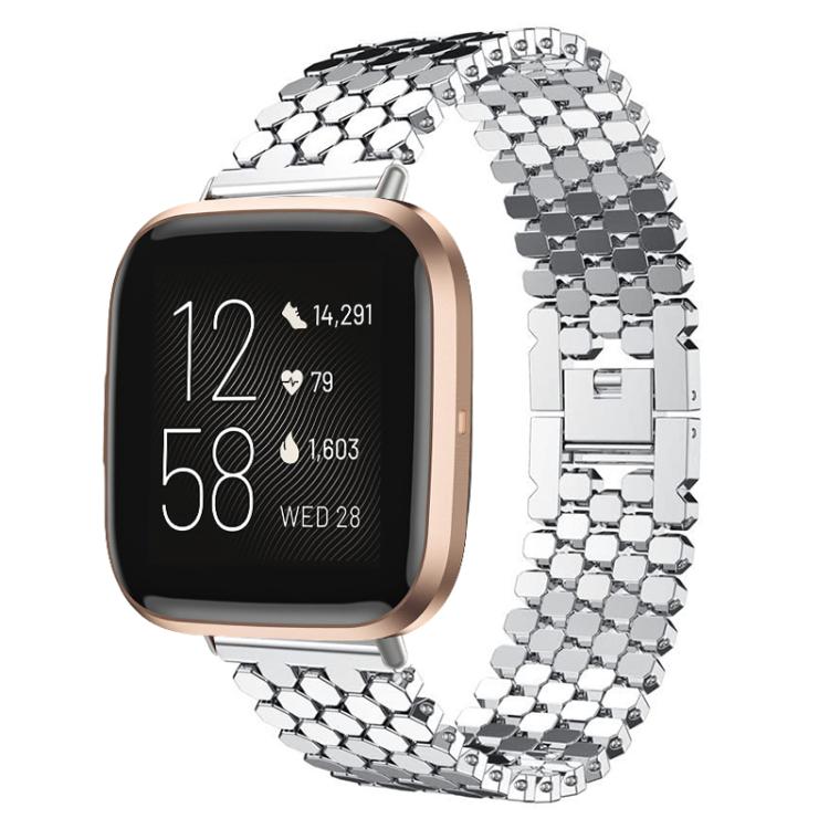 xDfind Fish Scale Texture Metal Watch Band, For Fitbit Versa 4/Versa 3/Sense 2/Sense, For Fitbit Versa 2/Versa/Versa Lite