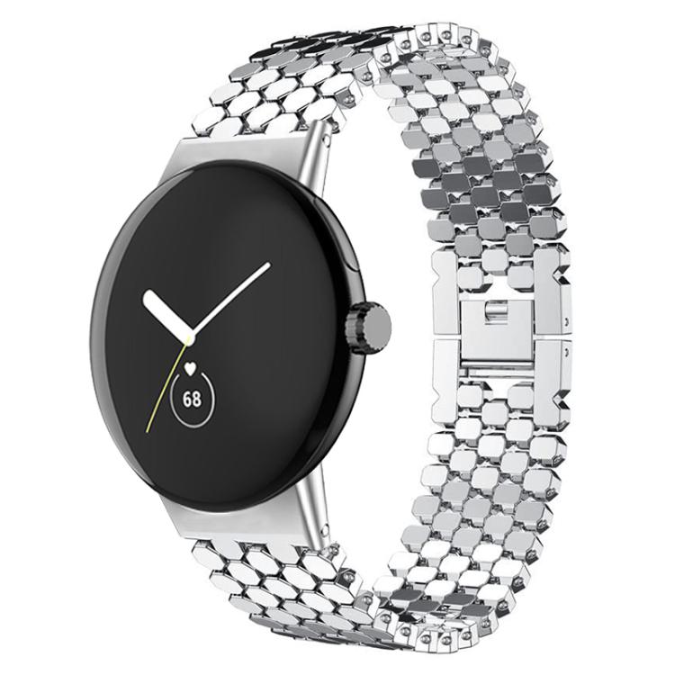 xDfind Fischschuppen-Textur Metallarmband, für Google Pixel Watch 4 / Watch 3 45mm, für Google Pixel Watch 4 / 3 / 2 / 1 41mm