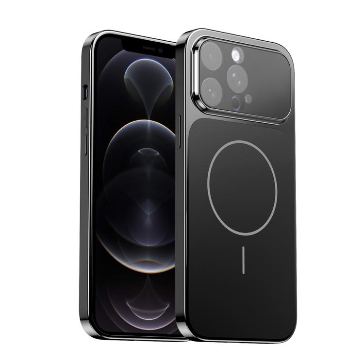 Corning Glass Plating Large Window MagSafe Phone Case, For iPhone 12 Pro, For iPhone 11 Pro Max, For iPhone 11