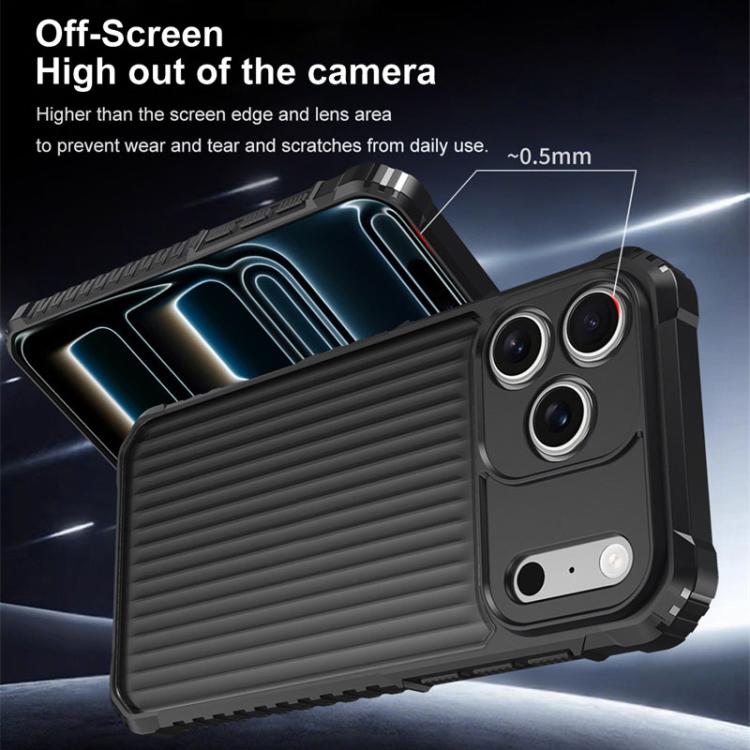 War Shadow Stripe Serie Airbag mattierte stoßfeste Handyhülle, Für iPhone 17 Pro Max, Für iPhone 17 Pro