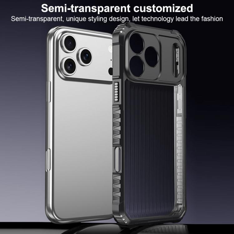 War Shadow Stripe Serie Airbag mattierte stoßfeste Handyhülle, Für iPhone 17 Pro Max, Für iPhone 17 Pro