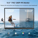 P105A01D 10,5 Zoll IPS Tragbarer Monitor mit HD / Typ-C Erweiterung, US-Stecker, 10,5 Zoll