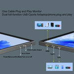 P105A01D 10,5 Zoll IPS Tragbarer Monitor mit HD / Typ-C Erweiterung, US-Stecker, 10,5 Zoll
