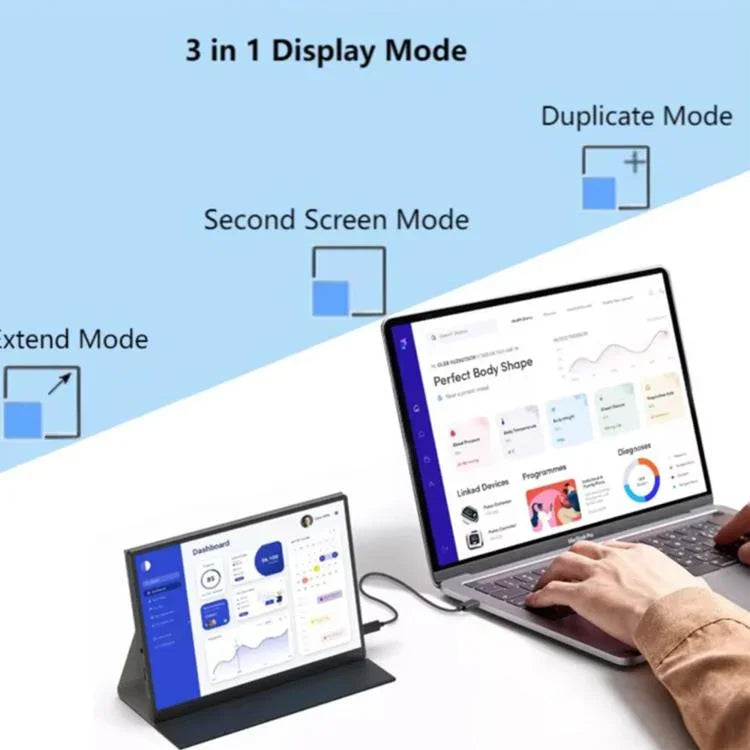 P105A01D 10,5 Zoll IPS Tragbarer Monitor mit HD / Typ-C Erweiterung, US-Stecker, 10,5 Zoll