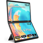 S156P31D 15,6 Zoll 1080P Dual Screen faltbarer tragbarer Monitor mit Halterung, 15,6 Zoll 1080P