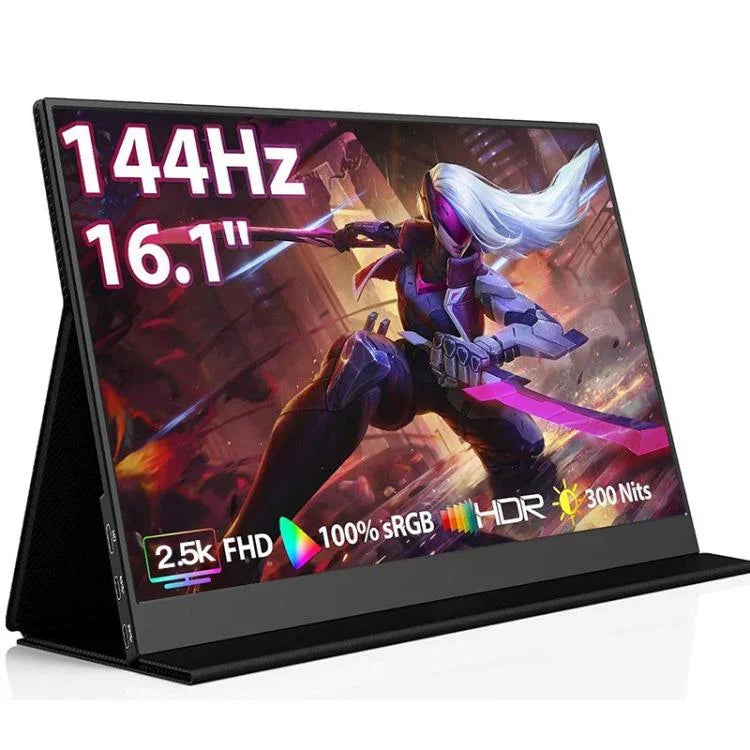 P161Q10G 16,1 Zoll 2.5K Tragbarer Monitor 144Hz Erweiterter Bildschirm, 16,1 Zoll 2.5K 144Hz