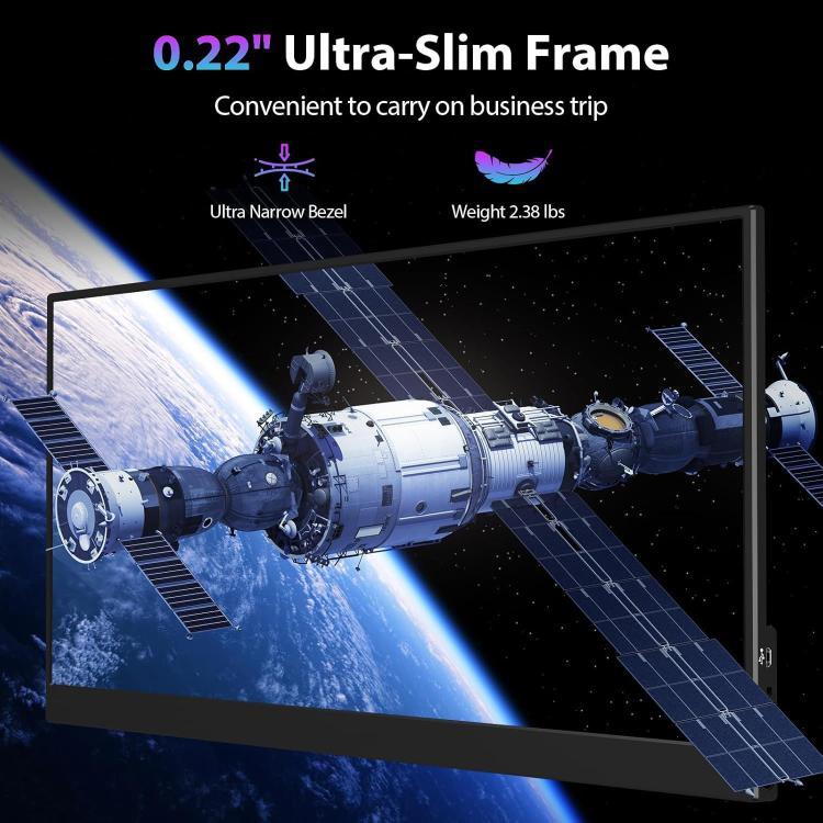 P161Q10G 16,1 Zoll 2.5K Tragbarer Monitor 144Hz Erweiterter Bildschirm, 16,1 Zoll 2.5K 144Hz