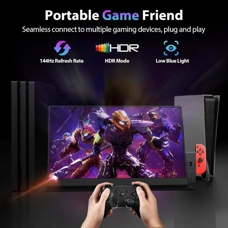 P161Q10G 16,1 Zoll 2.5K Tragbarer Monitor 144Hz Erweiterter Bildschirm, 16,1 Zoll 2.5K 144Hz