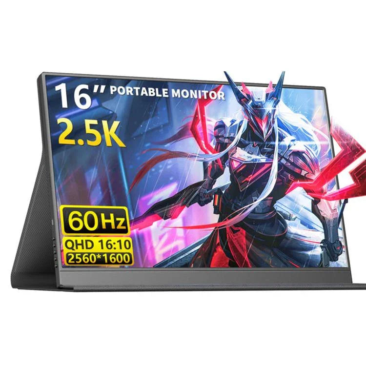 P160Q16BW 16 Zoll 2.5K Tragbarer Monitor Gaming Erweiterter Bildschirm, 16 Zoll 2.5K 60Hz