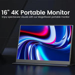 P160A20 16 Zoll 4K Tragbarer Monitor Gaming Erweiterter Bildschirm, 16 Zoll 4K