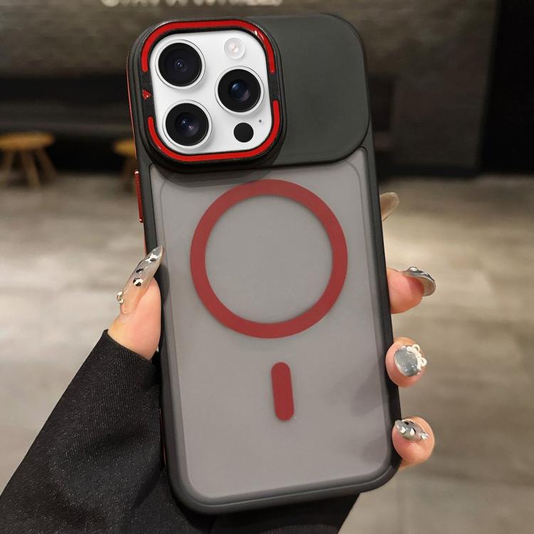 Skin Feel Frosted Metal Lens Holder MagSafe Magnetic Phone Case, For iPhone 17 Pro Max, For iPhone 17 Pro, For iPhone 17, For iPhone Air, For iPhone 16 Pro Max, For iPhone 16 Pro