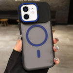 Skin Feel Frosted Metal Lens Holder MagSafe Magnetic Phone Case, For iPhone 12 Pro Max, For iPhone 12 Pro, For iPhone 11