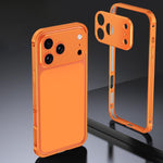 Armor doppelseitige rutschfeste Metallrahmenhülle mit Objektivschutz, Für iPhone 17 Pro Max, Für iPhone 17 Pro, Für iPhone 17, Für iPhone 16 Pro Max, Für iPhone 16 Pro, Für iPhone 16