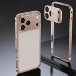 Armor doppelseitige rutschfeste Metallrahmenhülle mit Objektivschutz, Für iPhone 17 Pro Max, Für iPhone 17 Pro, Für iPhone 17, Für iPhone 16 Pro Max, Für iPhone 16 Pro, Für iPhone 16