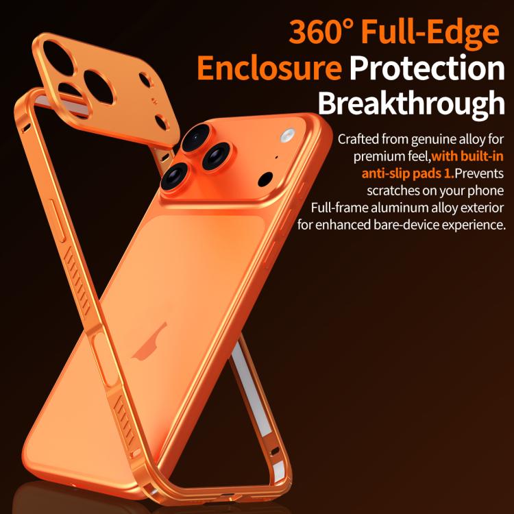 Armor doppelseitige rutschfeste Metallrahmenhülle mit Objektivschutz, Für iPhone 17 Pro Max, Für iPhone 17 Pro, Für iPhone 17, Für iPhone 16 Pro Max, Für iPhone 16 Pro, Für iPhone 16