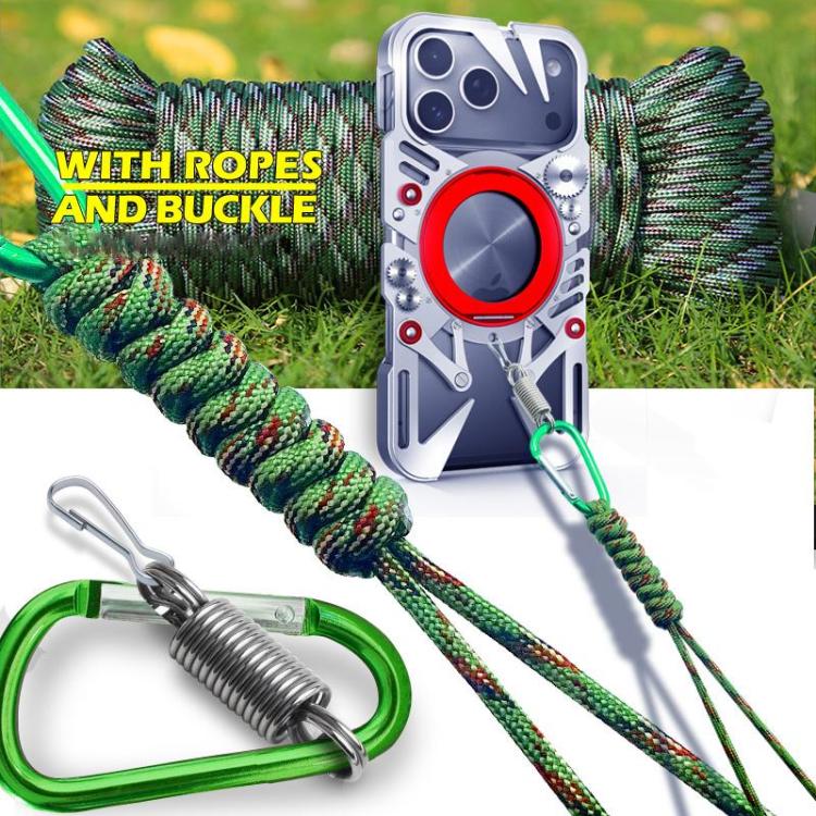 Drehbare Halterung MagSafe Hülle aus Hohlmetall mit Lanyard, für iPhone 17e / 16e, für iPhone 17 Pro Max, für iPhone 17 Pro, für iPhone 17, für iPhone 16 Pro Max, für iPhone 16 Pro, für iPhone 16 Plus, für iPhone 16