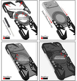 Drehbare Halterung MagSafe Hülle aus Hohlmetall mit Lanyard, für iPhone 17e / 16e, für iPhone 17 Pro Max, für iPhone 17 Pro, für iPhone 17, für iPhone 16 Pro Max, für iPhone 16 Pro, für iPhone 16 Plus, für iPhone 16