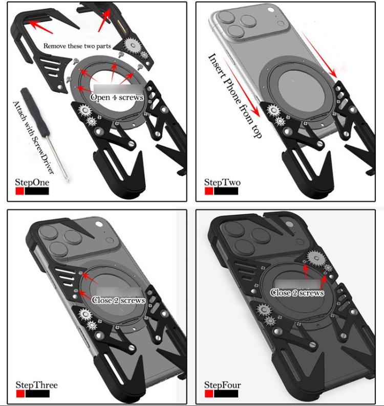 Drehbare Halterung MagSafe Hülle aus Hohlmetall mit Lanyard, für iPhone 17e / 16e, für iPhone 17 Pro Max, für iPhone 17 Pro, für iPhone 17, für iPhone 16 Pro Max, für iPhone 16 Pro, für iPhone 16 Plus, für iPhone 16