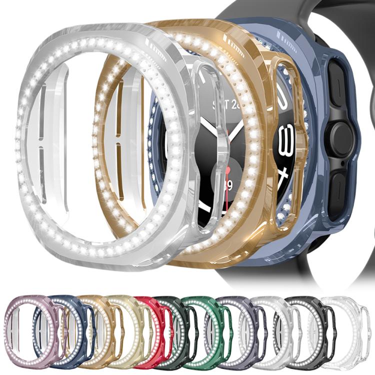 xDfind Einzelreihige Diamant-Hohl-PC-Uhrenabdeckung, für Samsung Galaxy Watch Ultra 47mm / Ultra 2025