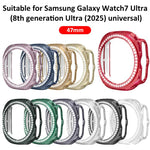 xDfind Einzelreihige Diamant-Hohl-PC-Uhrenabdeckung, für Samsung Galaxy Watch Ultra 47mm / Ultra 2025