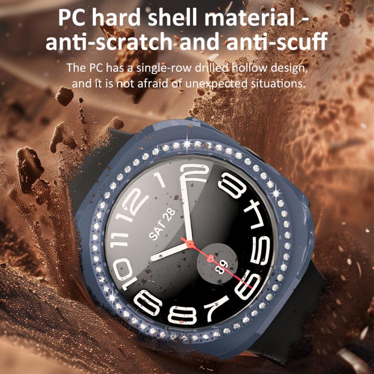 xDfind Einzelreihige Diamant-Hohl-PC-Uhrenabdeckung, für Samsung Galaxy Watch Ultra 47mm / Ultra 2025