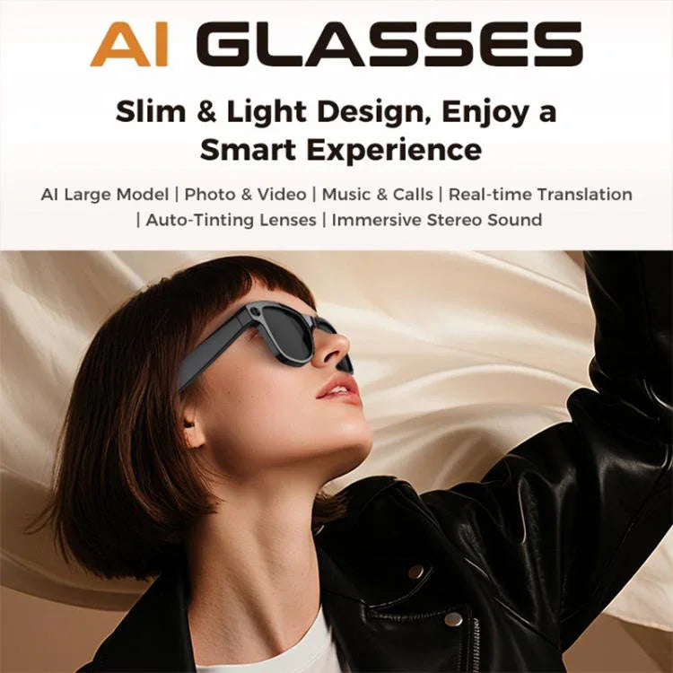 M02 8MP Kamera KI Smartbrille mit photochromen Gläsern