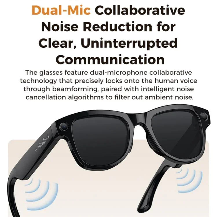 M02 8MP Kamera KI Smartbrille mit photochromen Gläsern