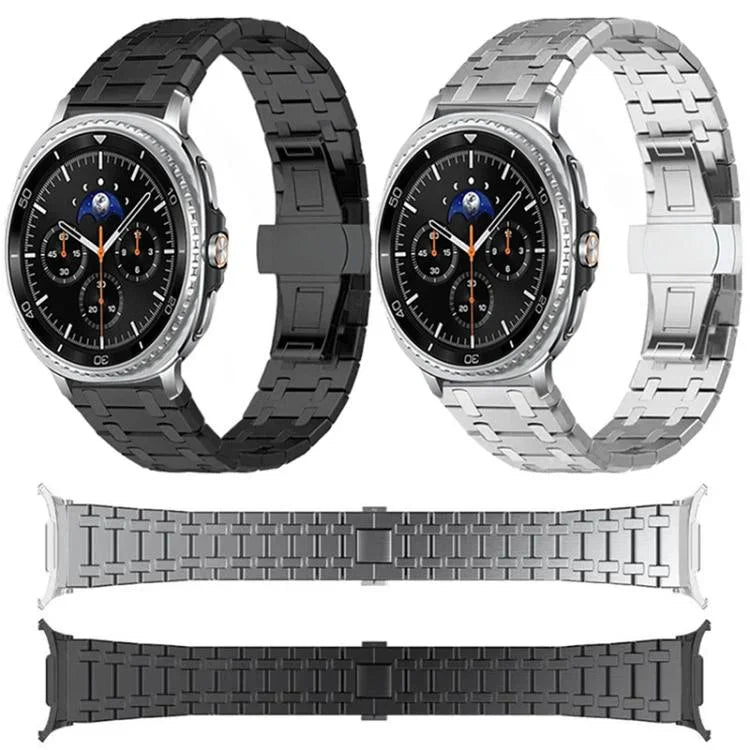 Uhrenarmband aus Titanlegierung mit Schmetterlingsschließe, passend für Samsung Galaxy Watch Ultra 47 mm / Ultra 2025 und Samsung Galaxy Watch8 / Watch8 Classic
