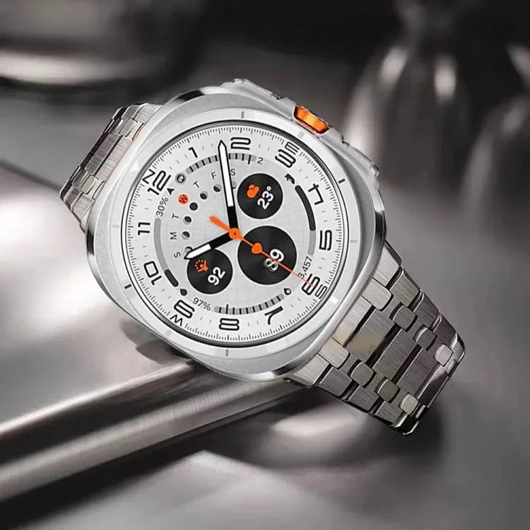 Uhrenarmband aus Titanlegierung mit Schmetterlingsschließe, passend für Samsung Galaxy Watch Ultra 47 mm / Ultra 2025 und Samsung Galaxy Watch8 / Watch8 Classic