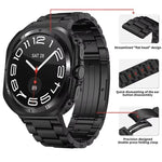 Abnehmbares Armband aus Titanlegierung mit drei Perlen und Dornschließe, passend für Samsung Galaxy Watch Ultra 47 mm / Ultra 2025 und Samsung Galaxy Watch8 / Watch8 Classic