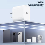 USAMS CC228 T65 PD20W USB-C / Type-C Single Port Fast Charger, US Plug, CC228