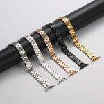 H-style Width 14mm Stainless Steel Metal Watch Band, For Apple Watch 46mm / 49mm / 45mm / 44mm, For Apple Watch 42mm / 41mm / 40mm / 38mm