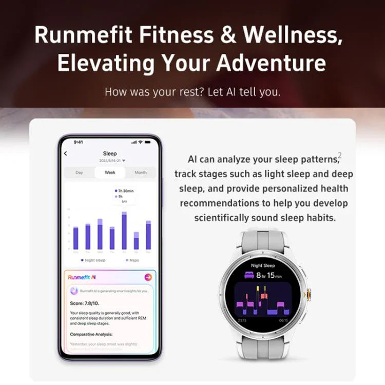 GTR6 Urban Runner Smartwatch mit 1,43 Zoll AMOLED-Bildschirm, IP68-zertifiziert, unterstützt Herzfrequenzmessung