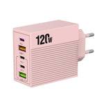 ADC-F007 120W 3xType-C Dual USB Multi-Port Charger, US Plug, EU Plug, UK Plug