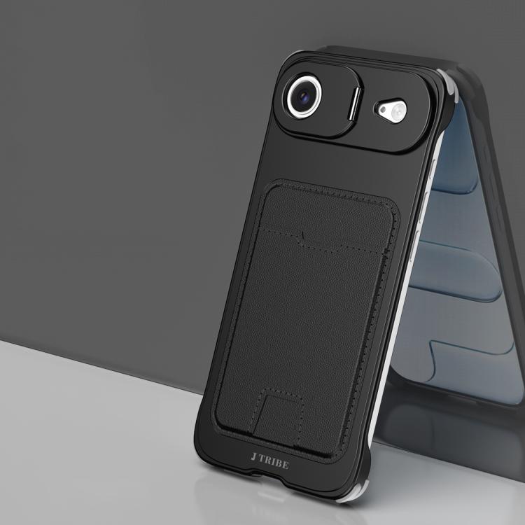 J TRIBE Metallrahmen Rahmenlose Kartenfach Objektivhalter Handyhülle, Für iPhone 17 Pro Max, Für iPhone 17 Pro, Für iPhone 17, Für iPhone Air, Für iPhone 16 Pro Max, Für iPhone 16 Pro, Für iPhone 15 Pro Max, Für iPhone 15 Pro