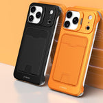 J TRIBE Metallrahmen Rahmenlose Kartenfach Objektivhalter Handyhülle, Für iPhone 17 Pro Max, Für iPhone 17 Pro, Für iPhone 17, Für iPhone Air, Für iPhone 16 Pro Max, Für iPhone 16 Pro, Für iPhone 15 Pro Max, Für iPhone 15 Pro